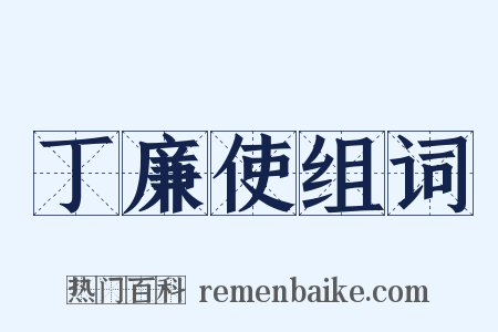 丁廉使组词是什么意思的图片